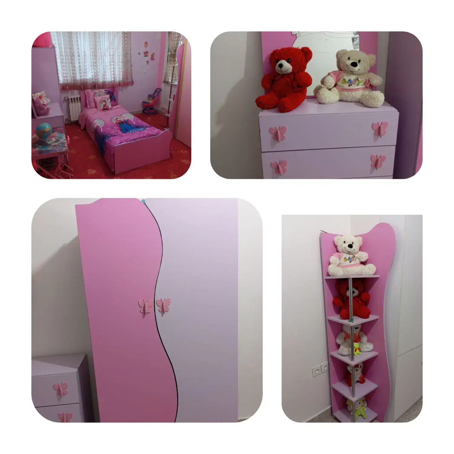 سرویس خواب دخترانه|تخت و سرویس خواب|صفادشت, |دیوار