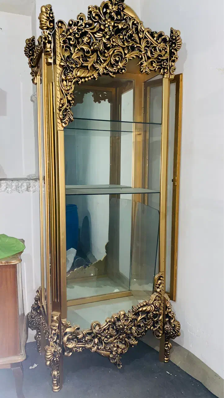 بوفه چوبی گردو|بوفه، ویترین، کنسول|عجب شیر, |دیوار