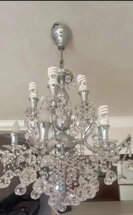 لوستر ۶شاخه،برنز،دوعدد|لوستر و چراغ آویز|تبریز, |دیوار