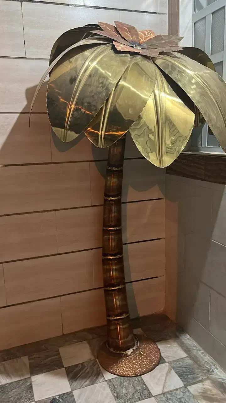 آباژور نخل مسی تزئینی|چراغ خواب و آباژور|خرمآباد, |دیوار