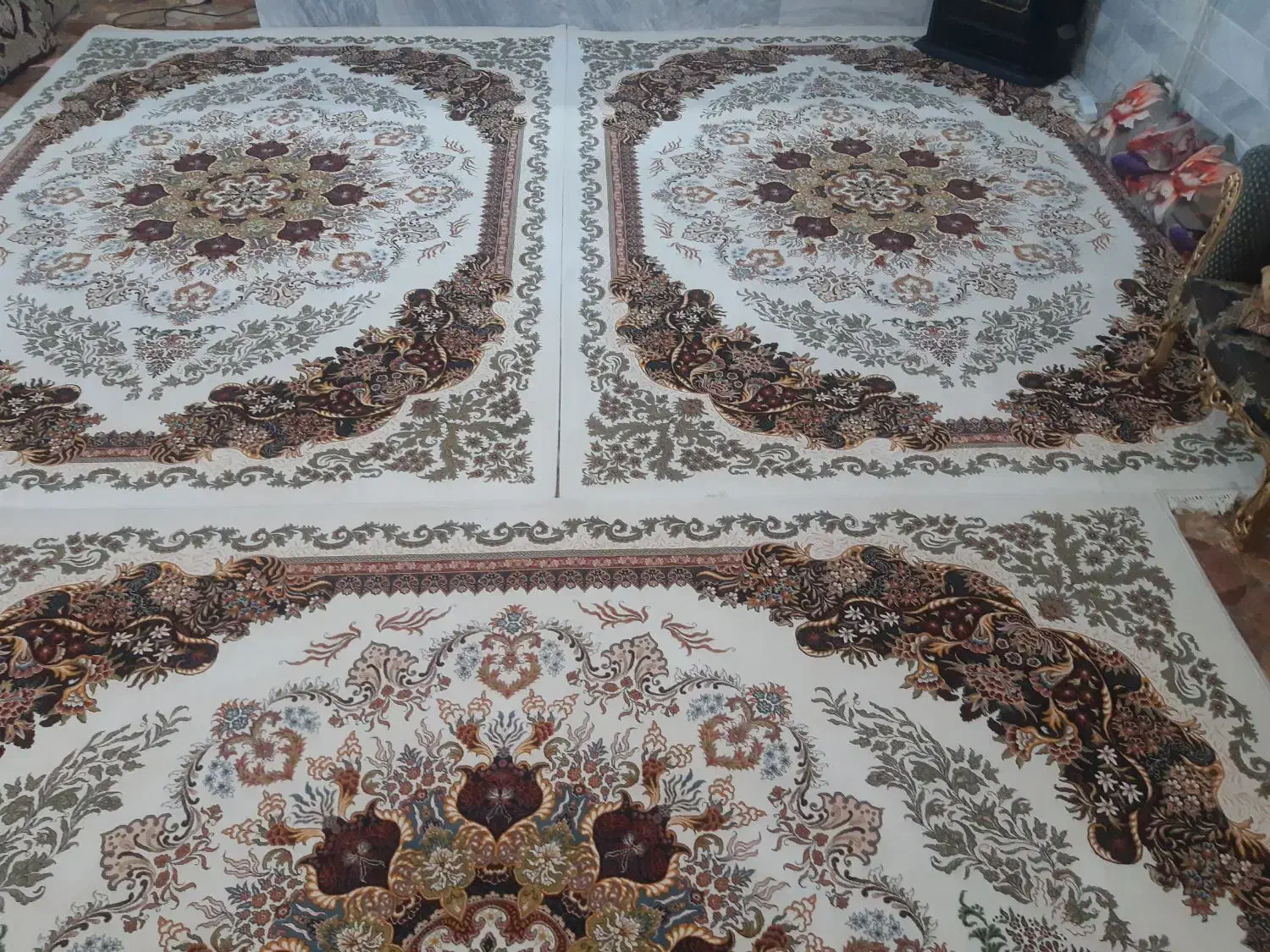 چهار تخته فرش 9متری مبلغ 25000000|فرش|کهک, |دیوار