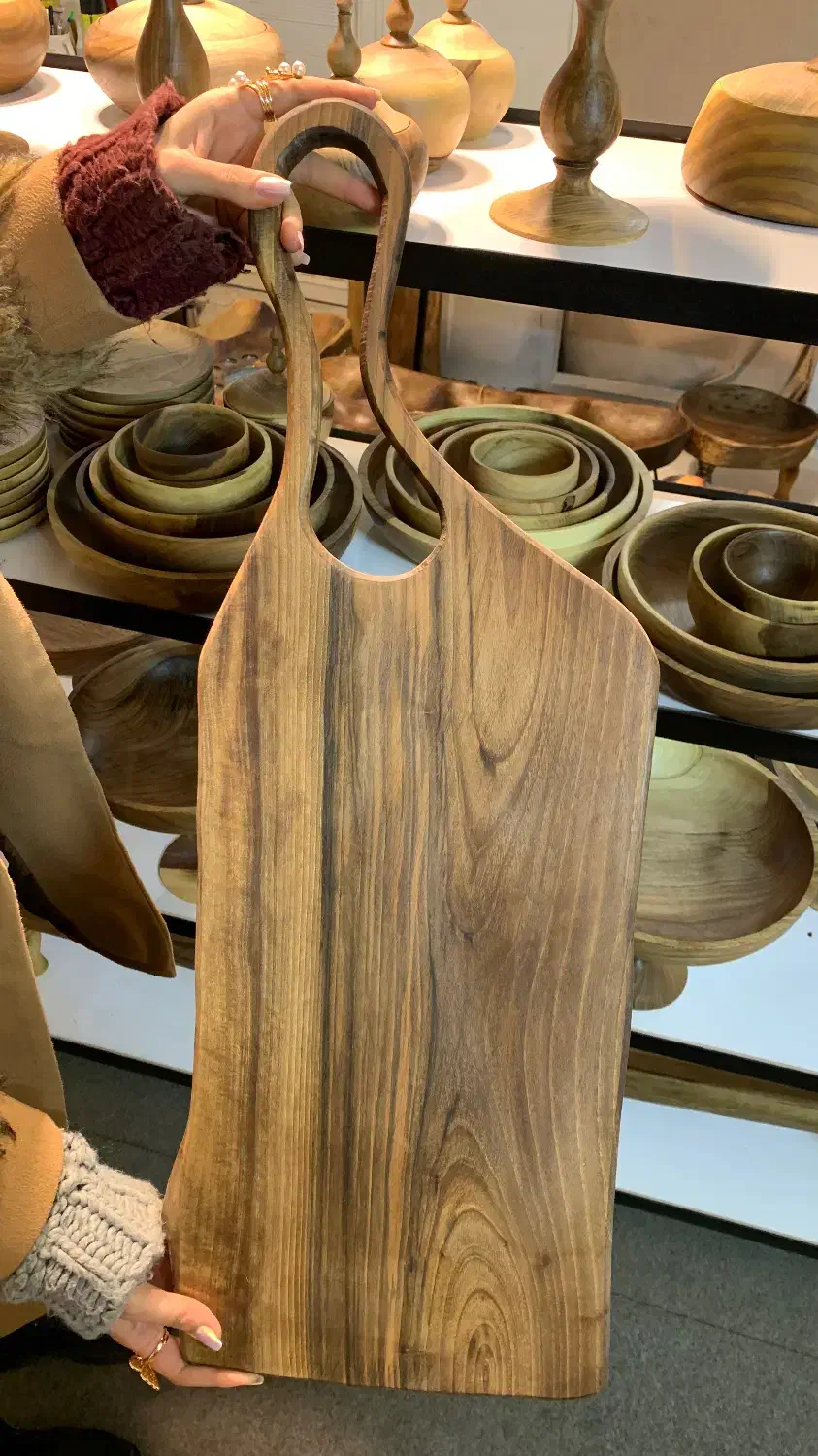 تخته گوشت سرو روستیک چوب گردو کادو یلدا|ظروف سرو و پذیرایی|تبریز, |دیوار