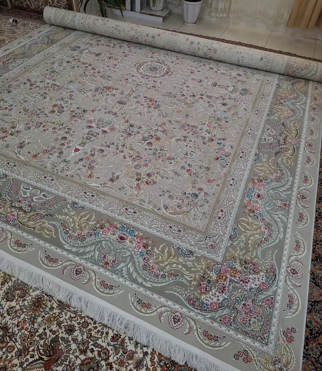 فرش ۱۲ متری جفت ۱۵۰۰ شانه|فرش|کرمانشاه, |دیوار