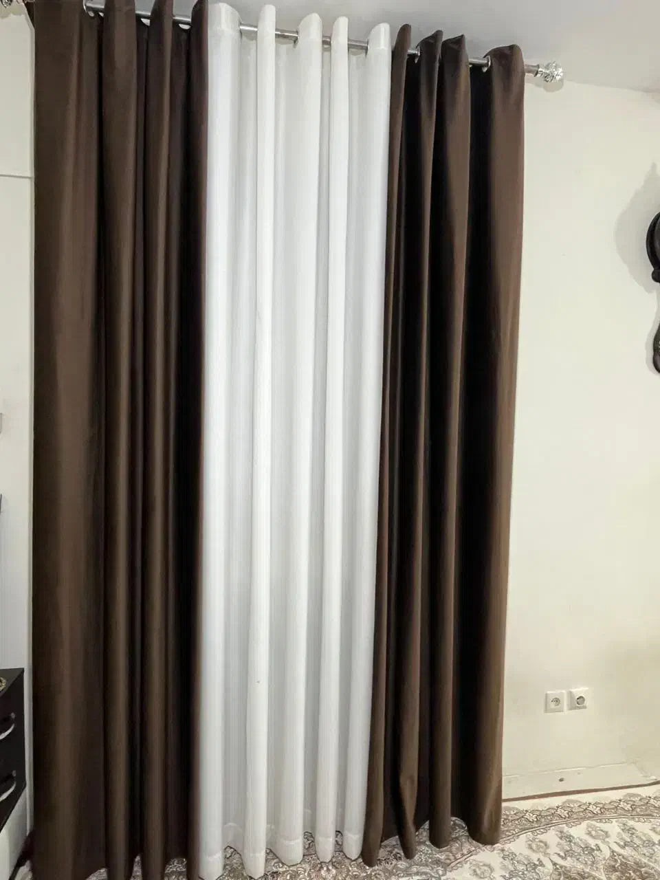 فروش دوعدد پرده پانچی|پرده، رانر، رومیزی|خورموج, |دیوار