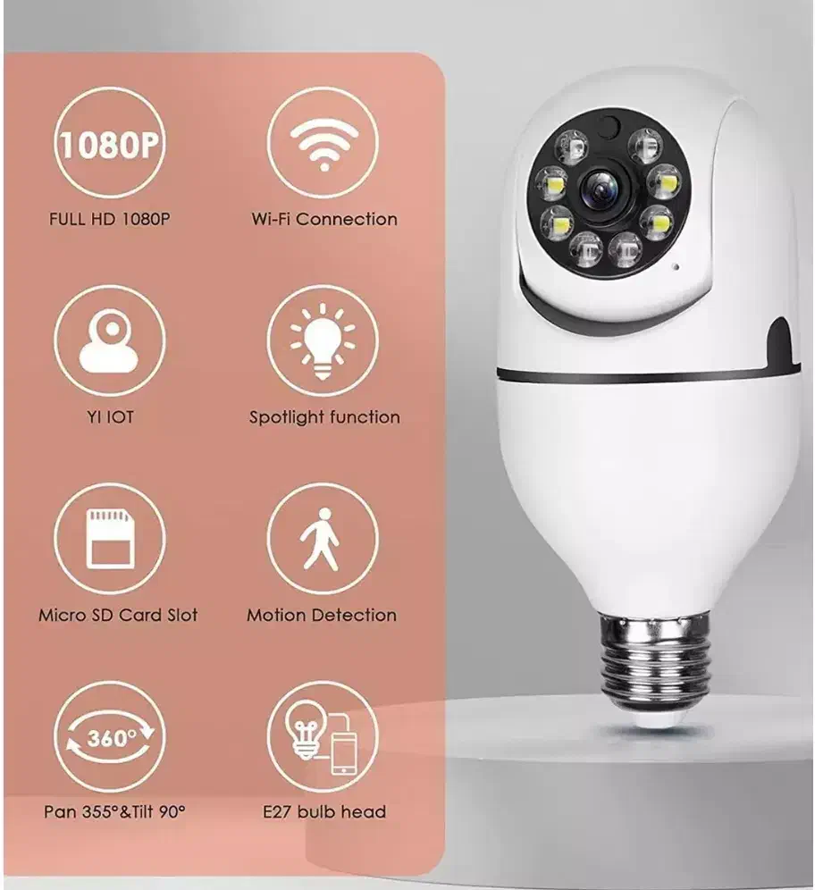 دوربین لامپی چرخشی|دوربین مداربسته|بردسیر, |دیوار