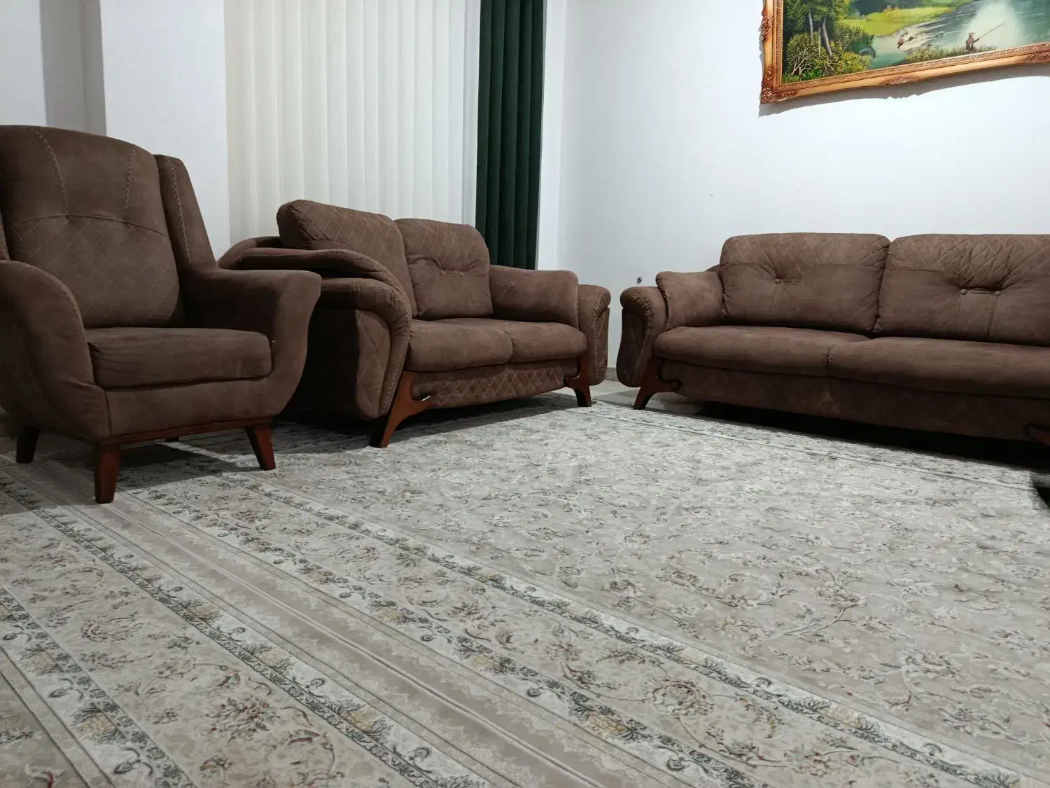 مبل 7نفره راحتی|مبلمان خانگی و میز عسلی|قائم‌شهر, |دیوار