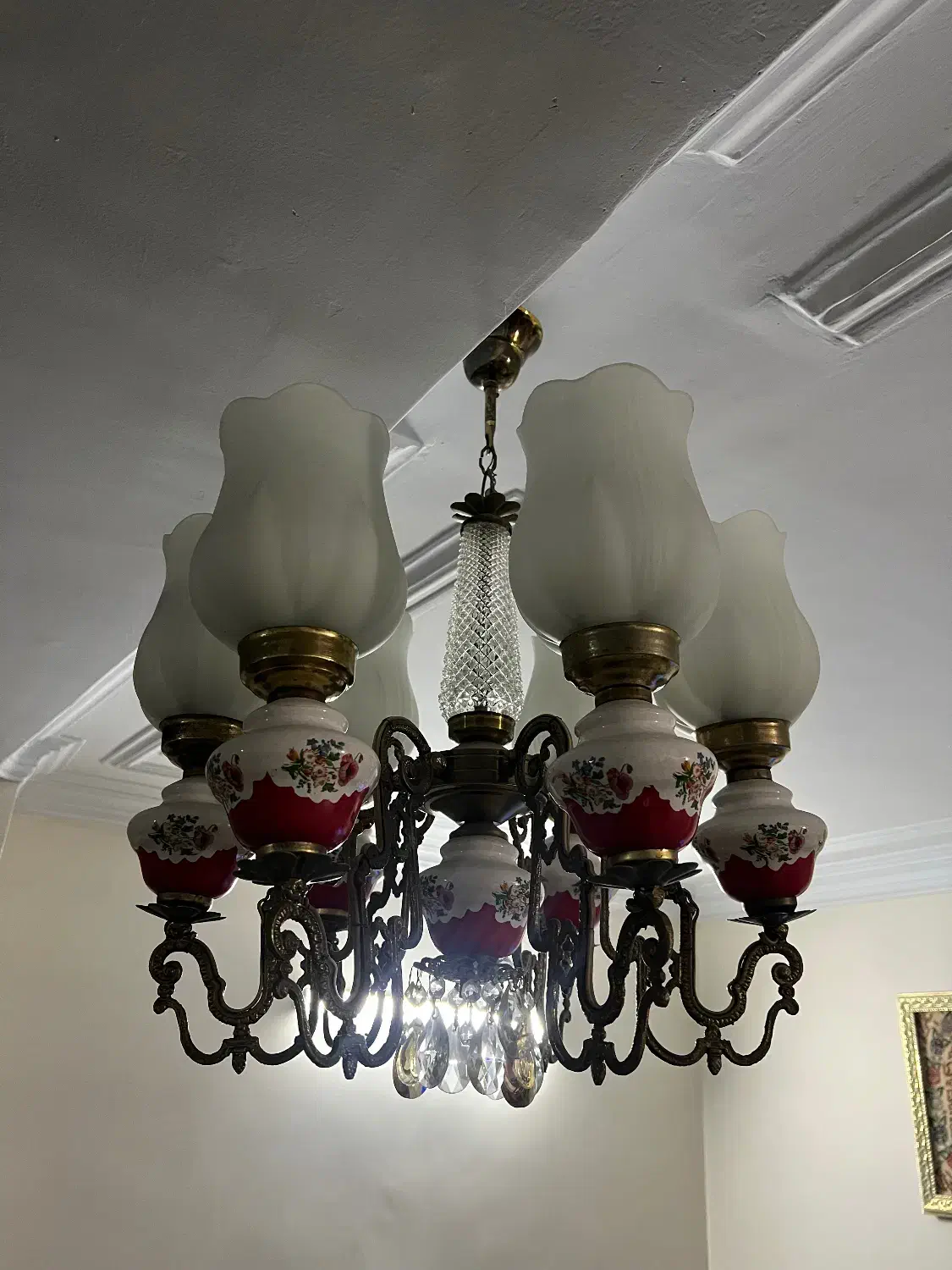 لوستر|لوستر و چراغ آویز|تهران, هلال احمر|دیوار