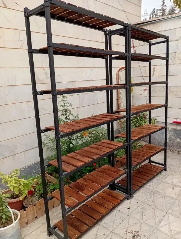 قفسه رگال ویترین طبقه دار کتابخانه قفسه دیواری|کتابخانه، شلف، قفسههای دیواری|همدان, |دیوار