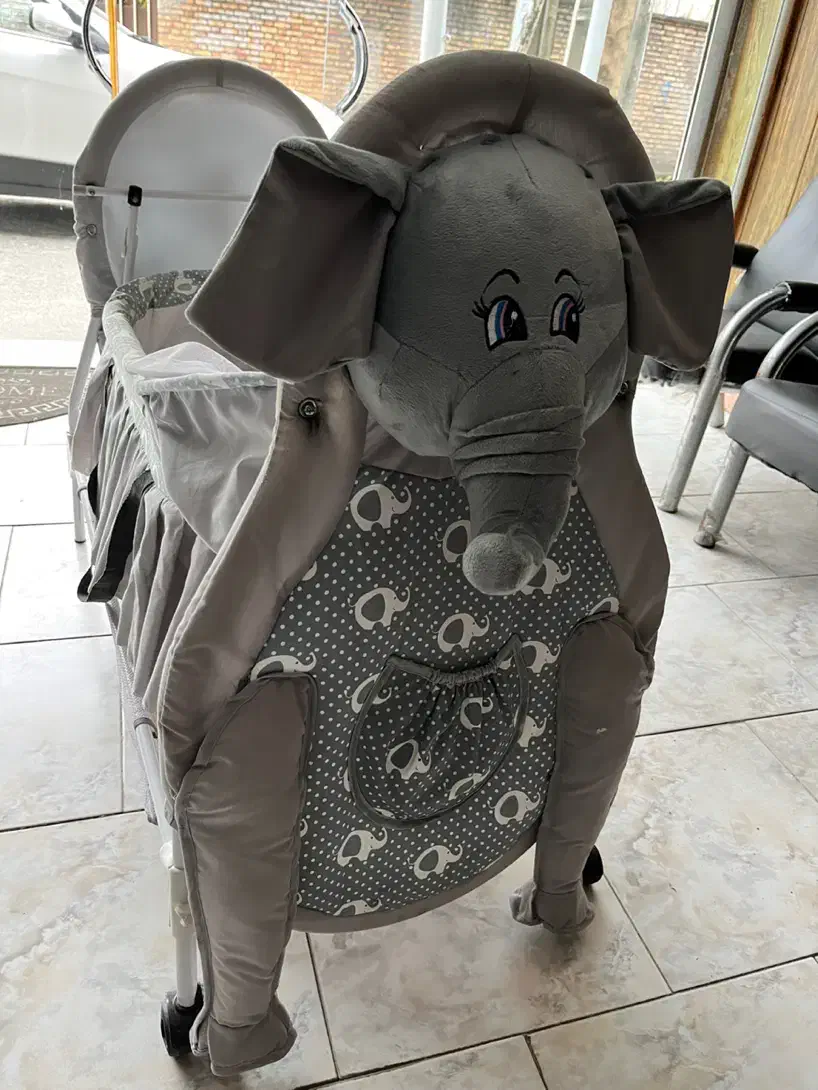 تخت نوزاد طرح فیل نینی لای لای|تخت و سرویس خواب|چالوس, |دیوار