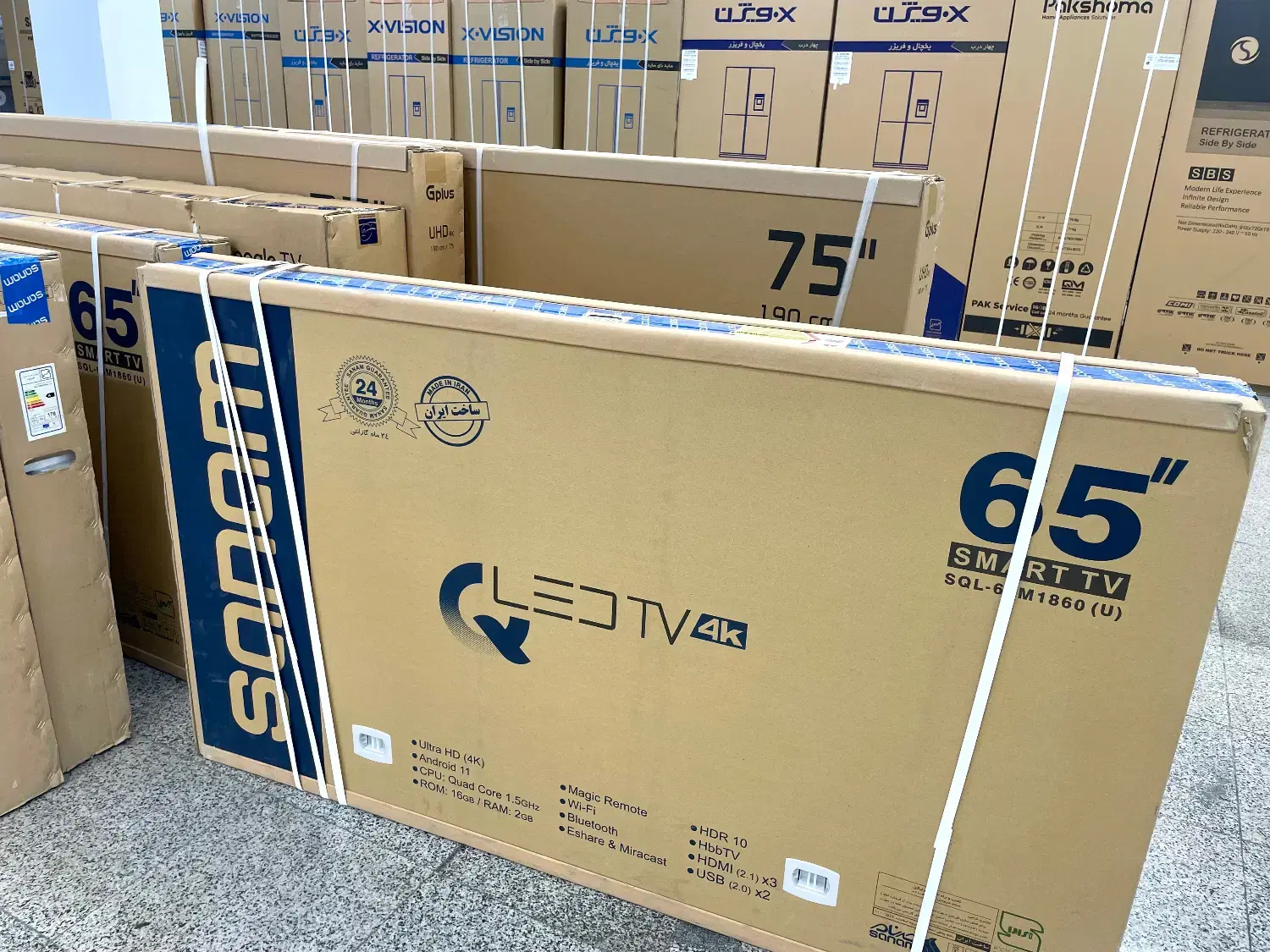 تلویزیون کیو ال ایدی ۶۵ صنام ایکس ویژن SQL-65M1860|تلویزیون و پروژکتور|تهران, امانیه|دیوار