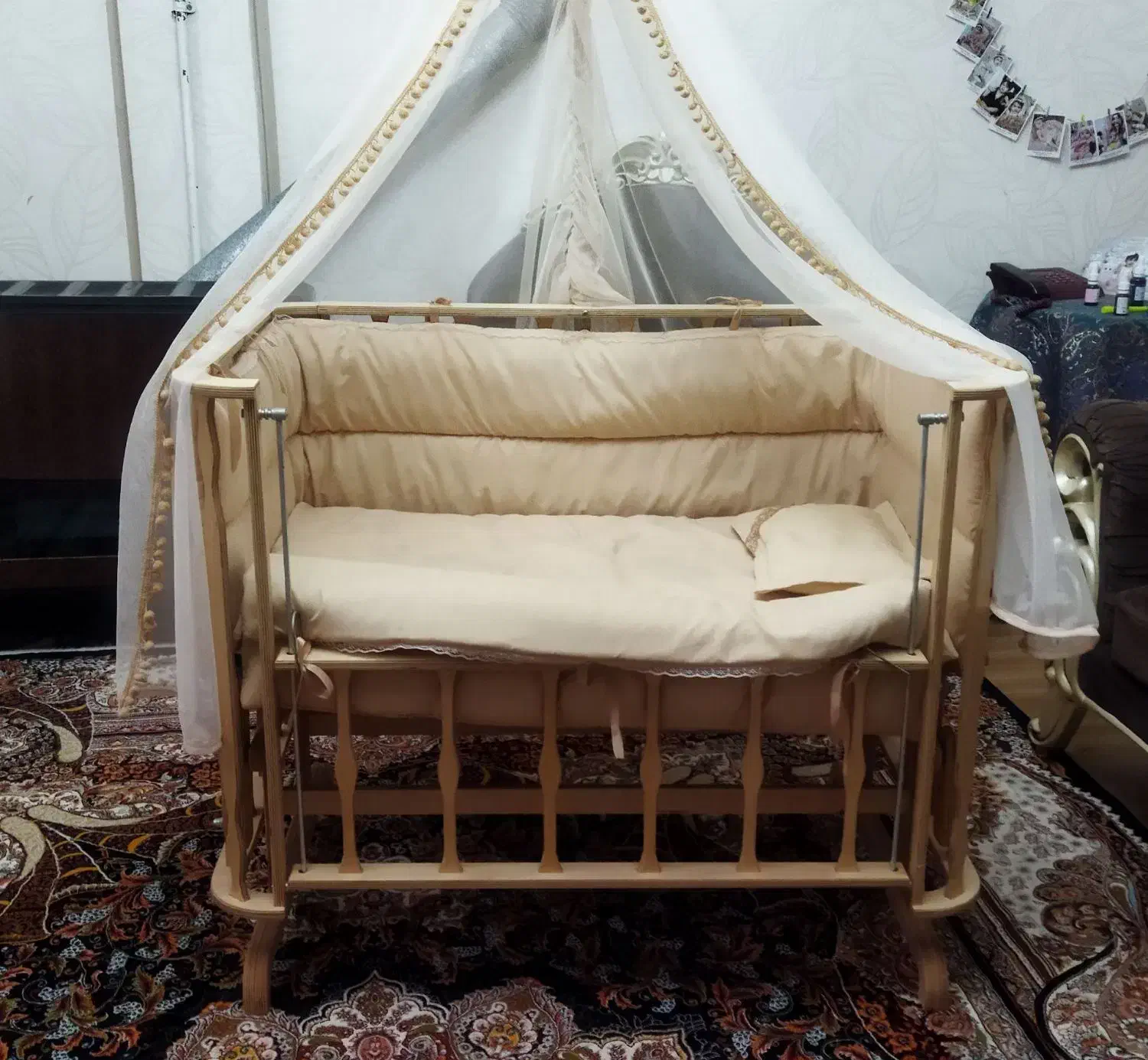 گهواره کنار تخت مادر مدل آنجل|تخت و صندلی بچه|اردبیل, |دیوار