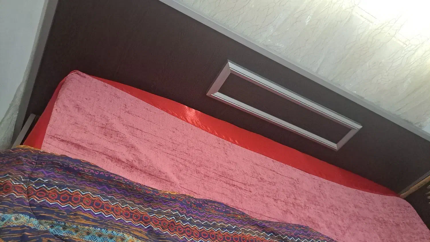 فروش تختخواب دونفره چوب mdf|تخت و سرویس خواب|لنگرود, |دیوار