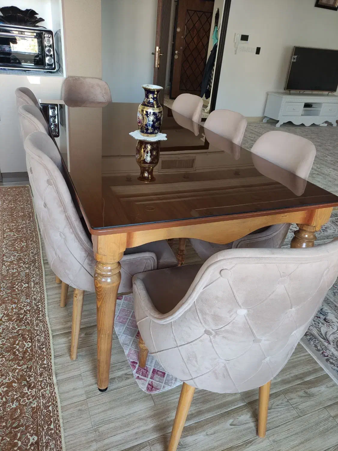 مبل 9 نفره و نهار خوری 8 نفره|مبلمان خانگی و میز عسلی|بوکان, |دیوار