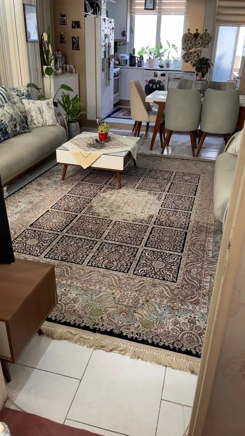 فرش ۹متری+فرش ۱/۵متری (مدل هستی خاطره کاشان)|فرش|تهران, باغ خزانه|دیوار