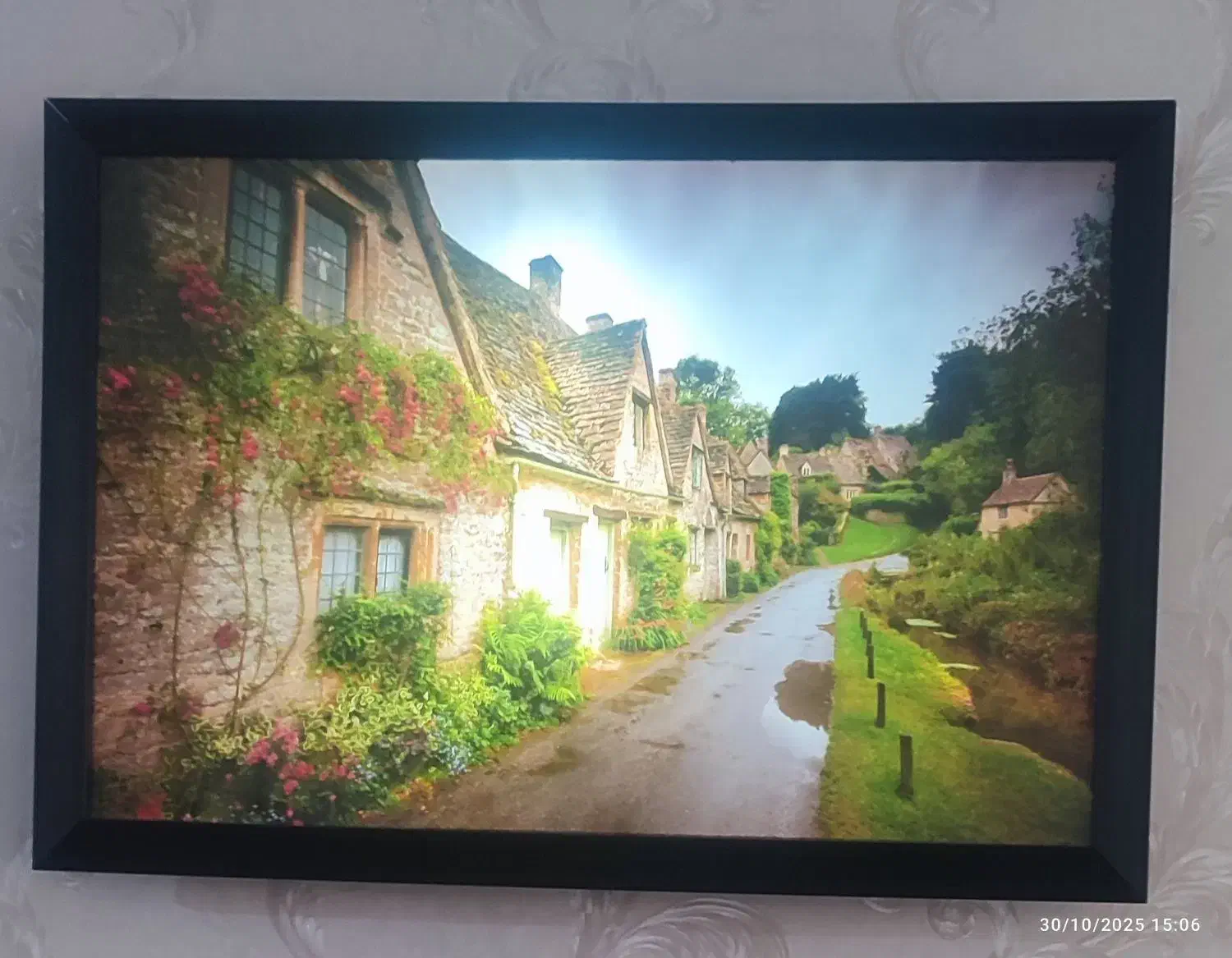 تابلو چراغ دار پس از باران|تابلو، نقاشی، عکس|الوند, |دیوار