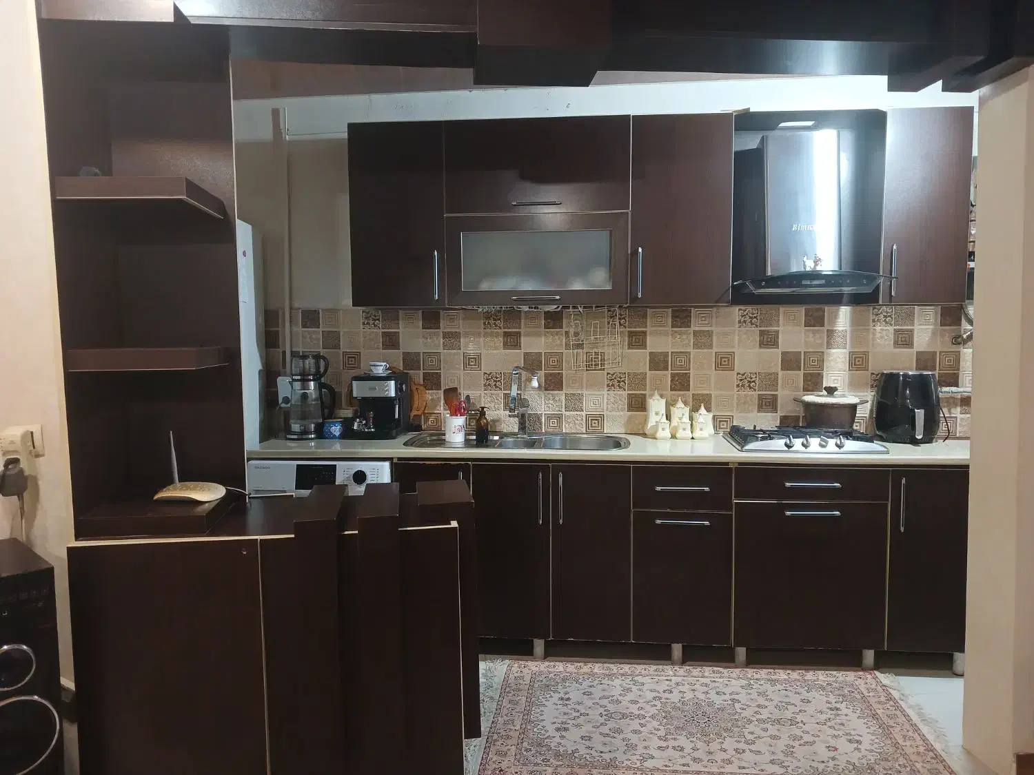 گاز، هود، سینک ،کل کابینت|هود|خمام, |دیوار