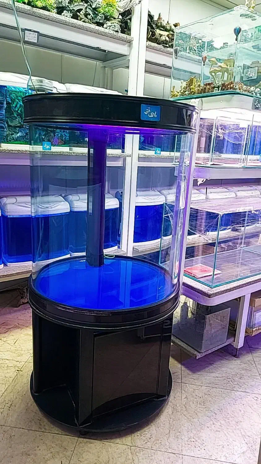اکواریوم استوانه ابشور از قم|ماهی|ری, بازار آهن|دیوار