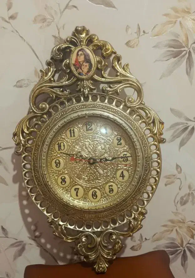 ساعت دیواری طلایی|ساعت دیواری و تزئینی|زنجان, |دیوار