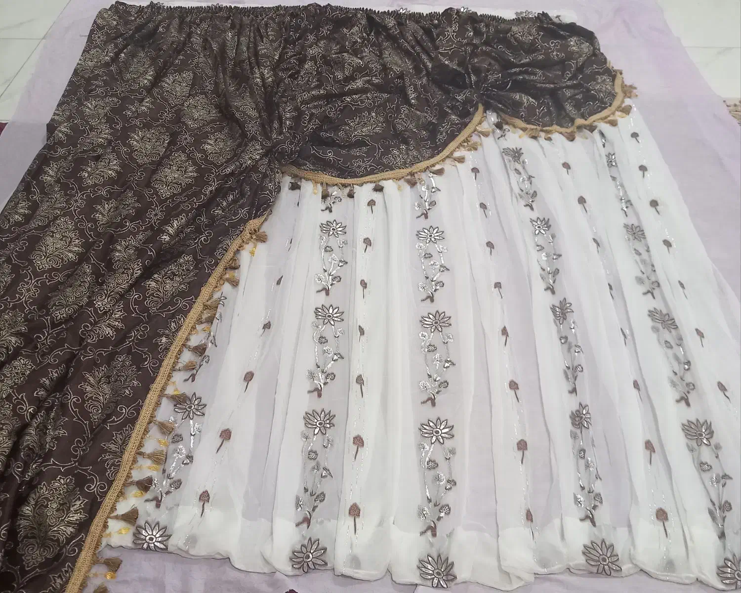 2 عدد پرده عرض 280 و 2متری|پرده، رانر، رومیزی|شهرکرد, |دیوار