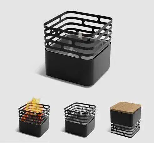 آتشدان هیزمی مکعبی|بخاری، هیتر، شومینه|تبریز, |دیوار