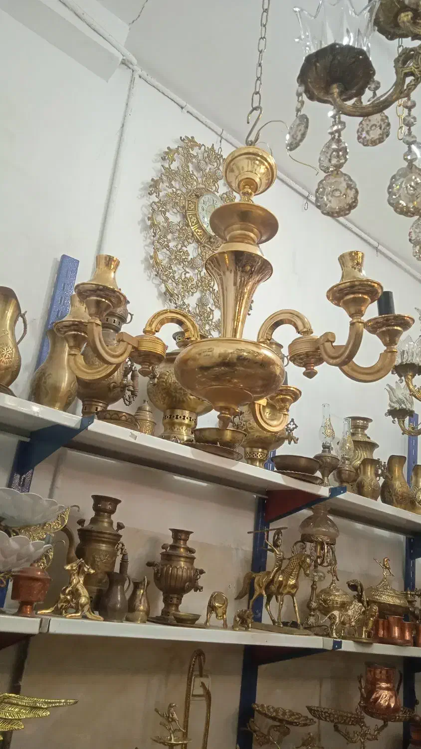 لوستر برنزی و آبکاری|لوستر و چراغ آویز|قرچک, مهدیه|دیوار