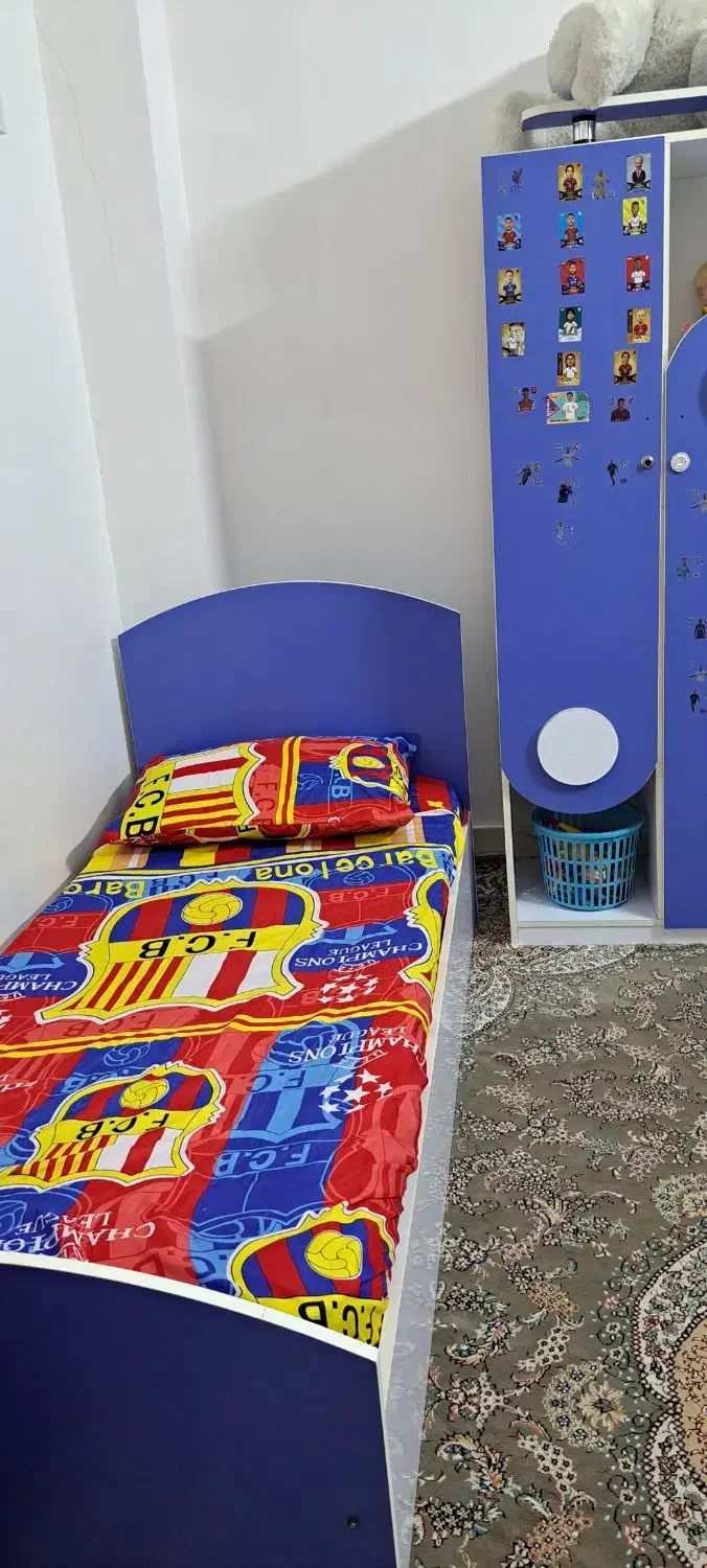 تخت و کمد نوجوان ام دی اف|تخت و صندلی بچه|خان ببین, |دیوار