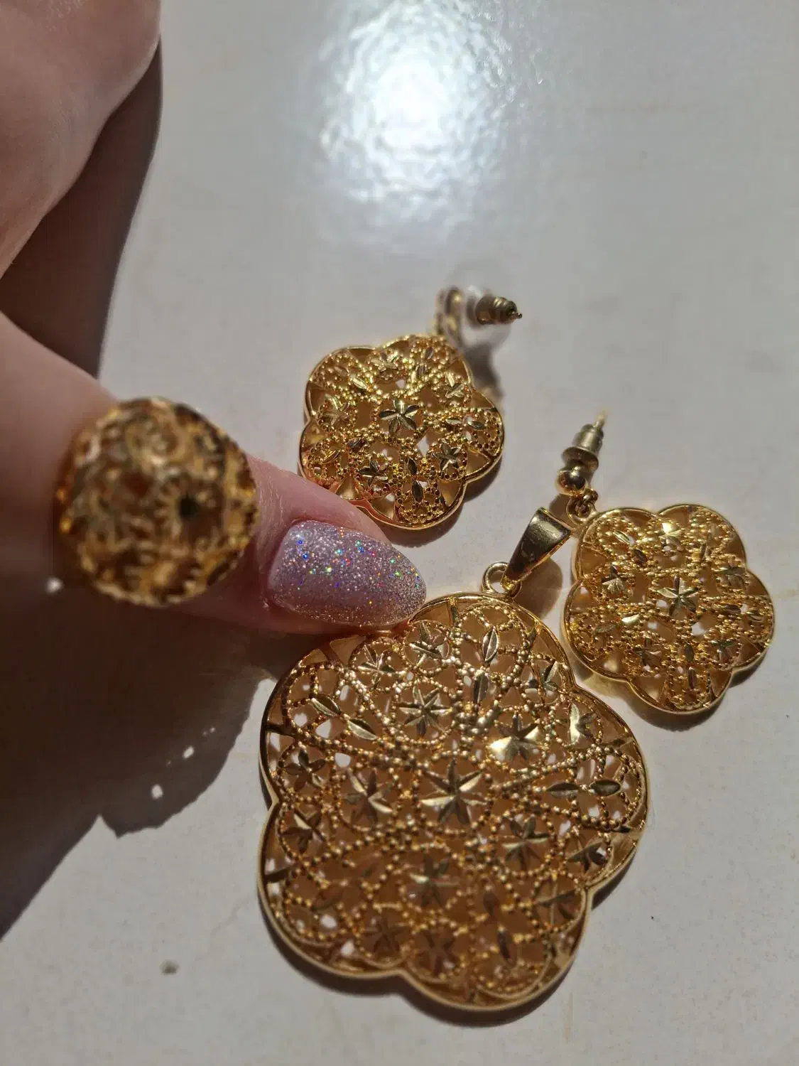 نیم ست آبکاری طلا|بدلیجات|تهران, تهرانسر شمالی|دیوار