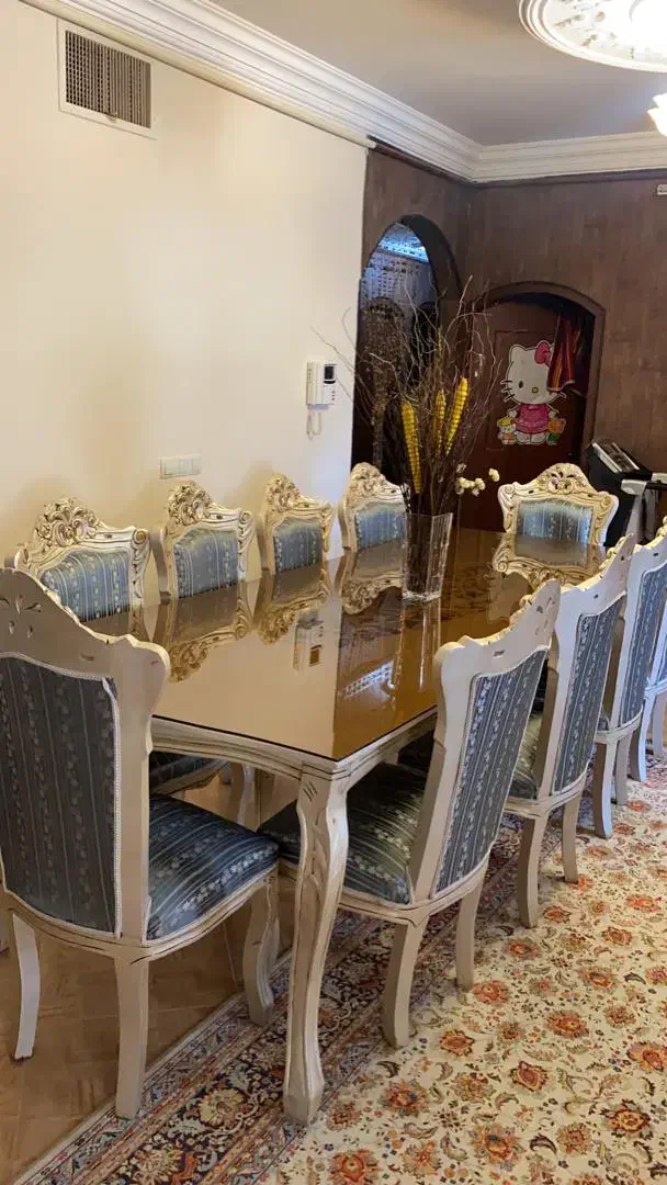 سرویس ۱۰ نفره مبل استیل و میز ناهار خوری|مبلمان خانگی و میز عسلی|تربت‌حیدریه, قائم|دیوار