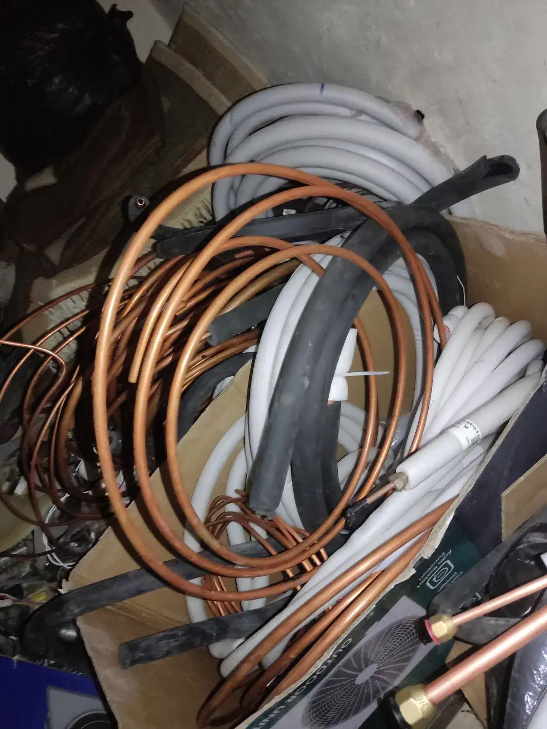 لوله مسی پک|کولر گازی و فن‌کوئل|کیش, |دیوار