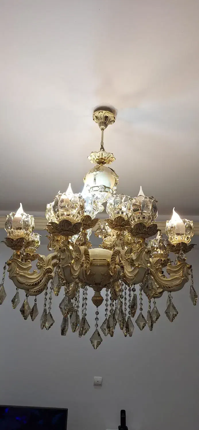 لوستر سرامیکی کلاسیک|لوستر و چراغ آویز|مشکیندشت, |دیوار