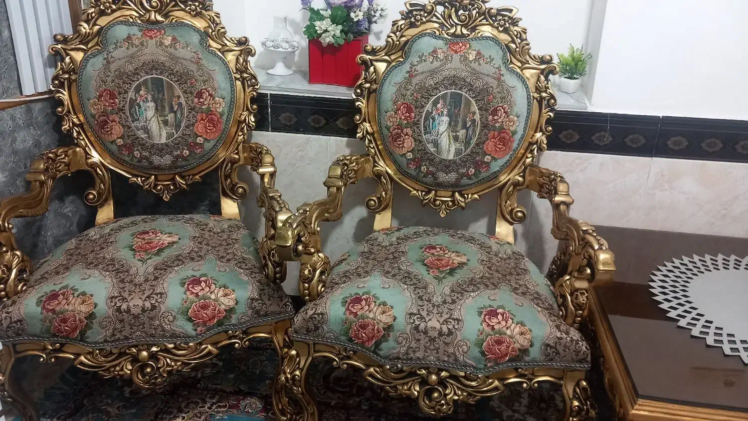 مبل سلطنتی ۹ نفره|مبلمان خانگی و میز عسلی|خرمآباد, |دیوار