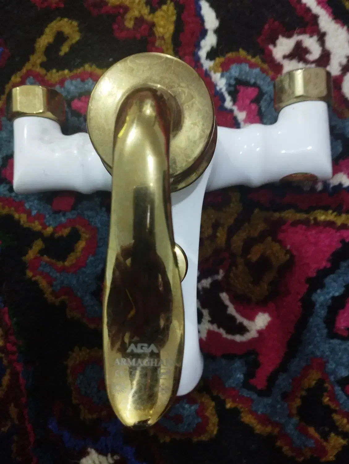 شیر دوش حمام ایران گروه مدل اهرمی هلن سفید طلایی|لوازم سرویس بهداشتی|تبریز, |دیوار