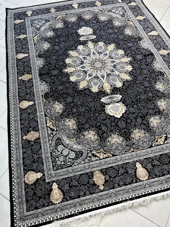 دوجفت(۴عدد)فرش۹متری۷۰۰شونه تراکم۲۵۵۰ نخ|فرش|کرج, آق تپه|دیوار
