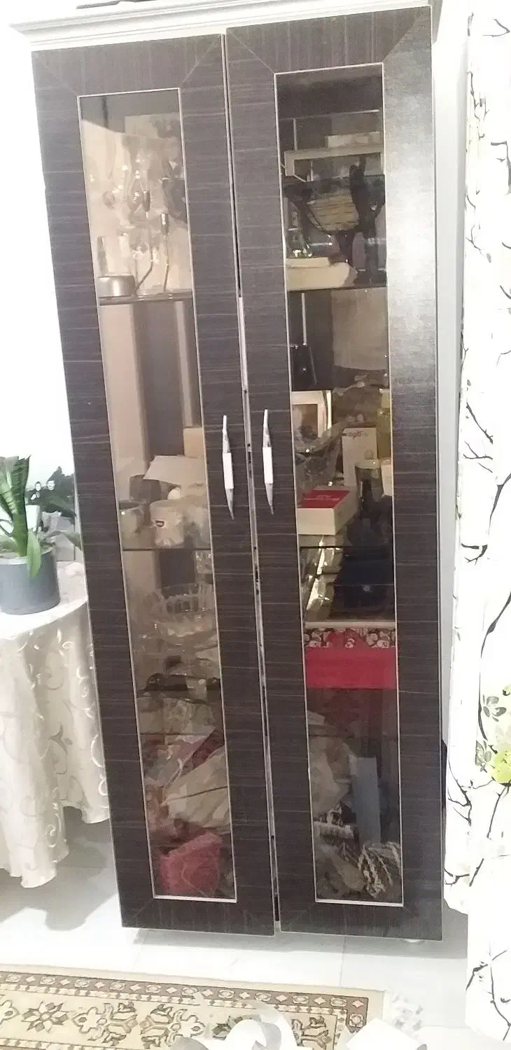 بوفه شیشه ای با چوب ام دی اف|بوفه، ویترین، کنسول|بندر انزلی, جزیره|دیوار