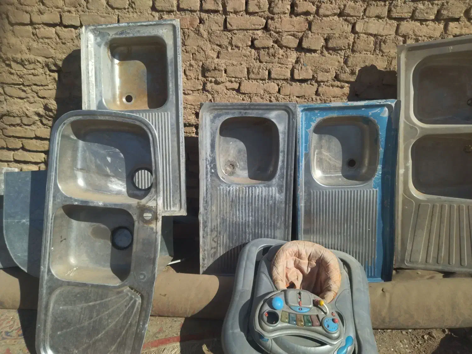 5عدد سینک ظرفشو  بدو فرو رفتگی دو تا دو قلو|لوازم سرویس بهداشتی|فردوس (خراسان), |دیوار