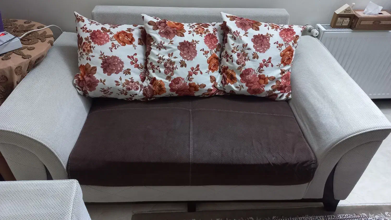 مبل راحتی۷نفره خوش رنگ پایه چوبی به بهترین پیشنهاد|مبلمان خانگی و میز عسلی|ری, شهادت|دیوار