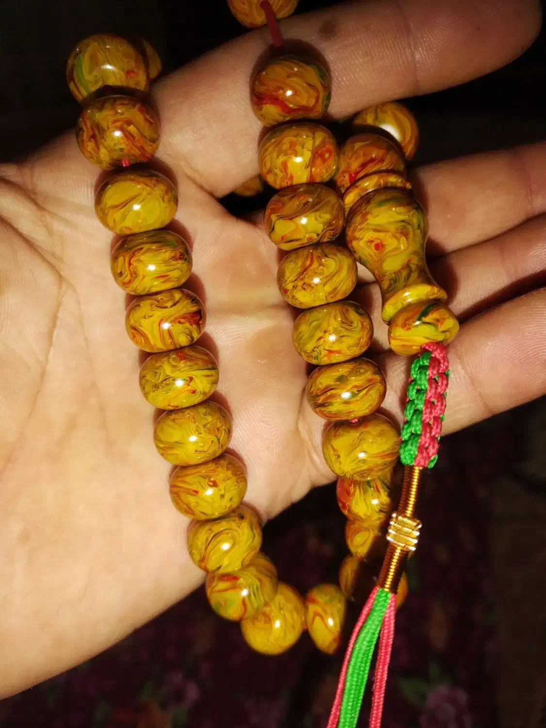 تسبیح کهربا وسندلوس 33تایی|جواهرات|محمدبار, |دیوار