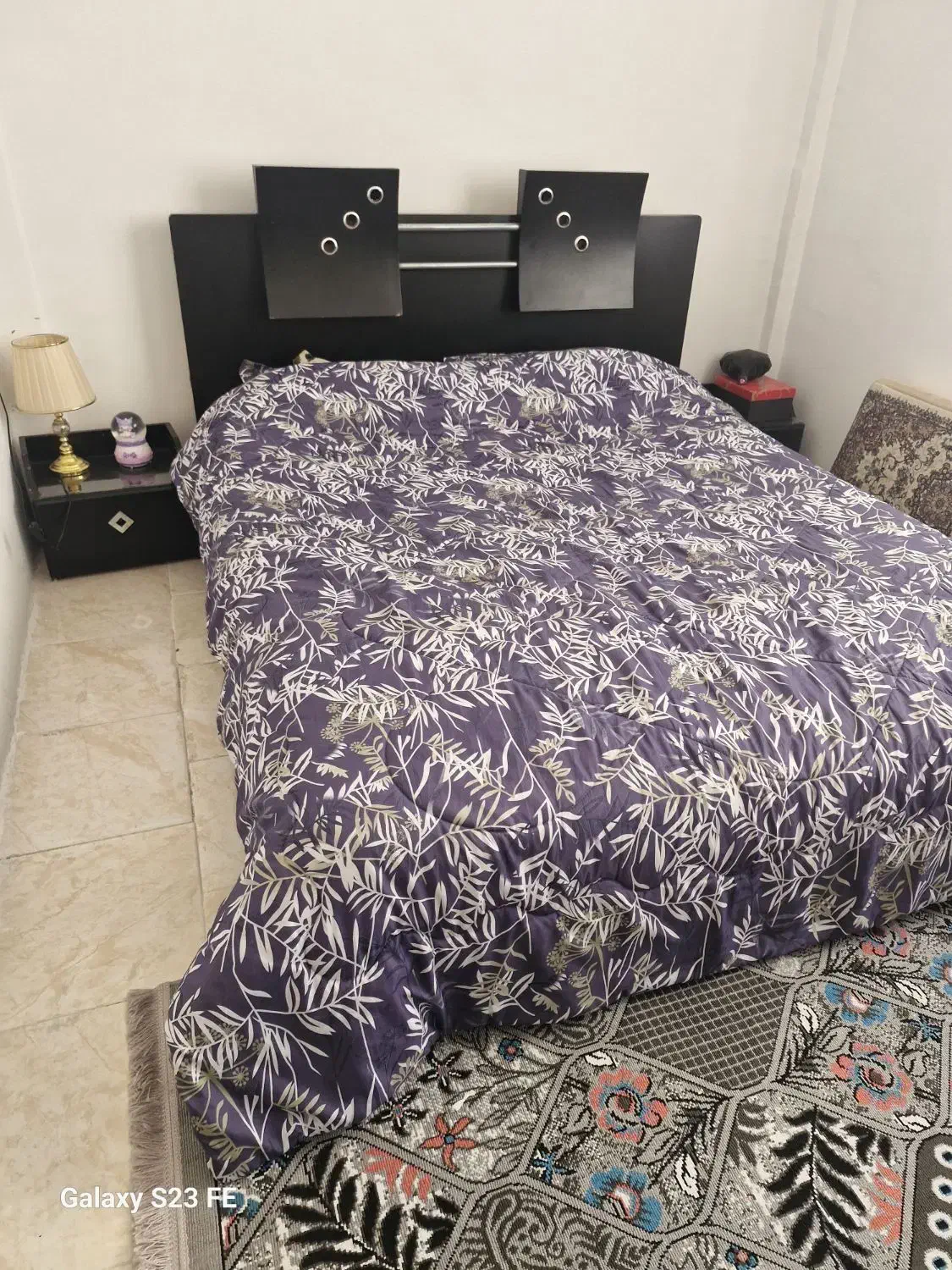 تخت دونفره چوبی|تخت و سرویس خواب|تاکستان, |دیوار