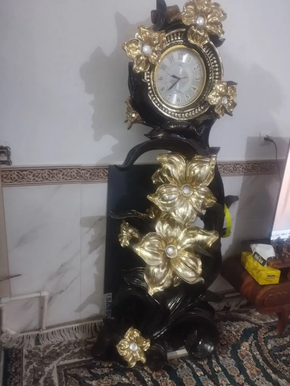 ساعت گل دارکاملا سالم|ساعت دیواری و تزئینی|کامیاران, |دیوار