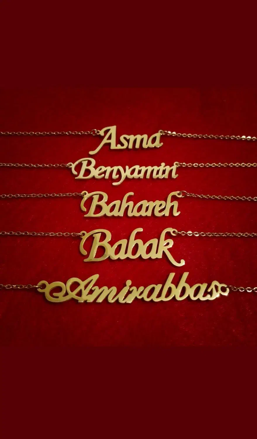 انواع گردنبند استیل اسم دختر و پسر کادویی شیک|بدلیجات|سهند, |دیوار