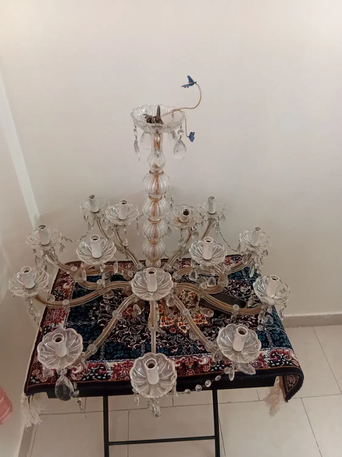 3 عدد لوستر سالم کریستال و ساده|لوستر و چراغ آویز|تویسرکان, |دیوار