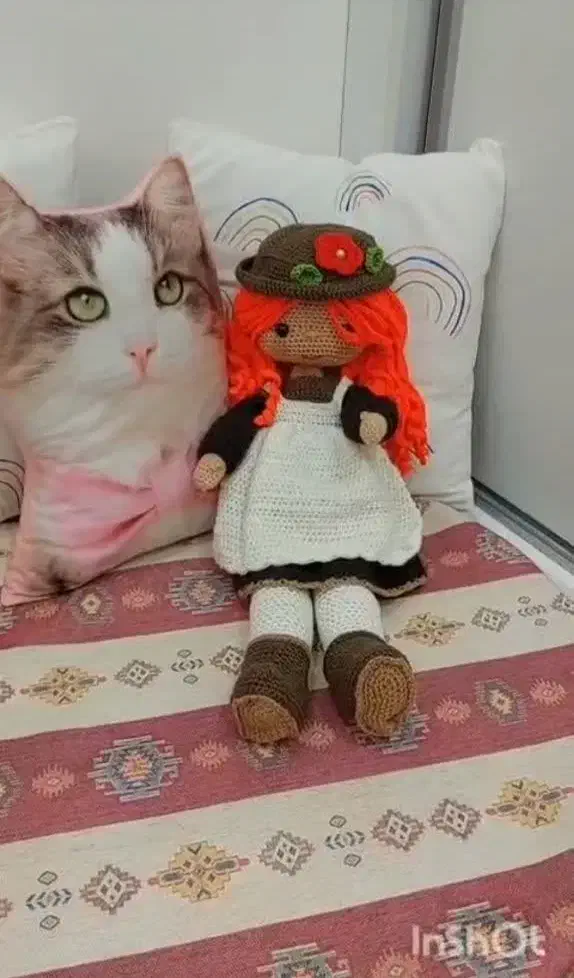 بافت عروسک آنه شرلی|صنایع دستی و سایر لوازم تزئینی|نهبندان, |دیوار