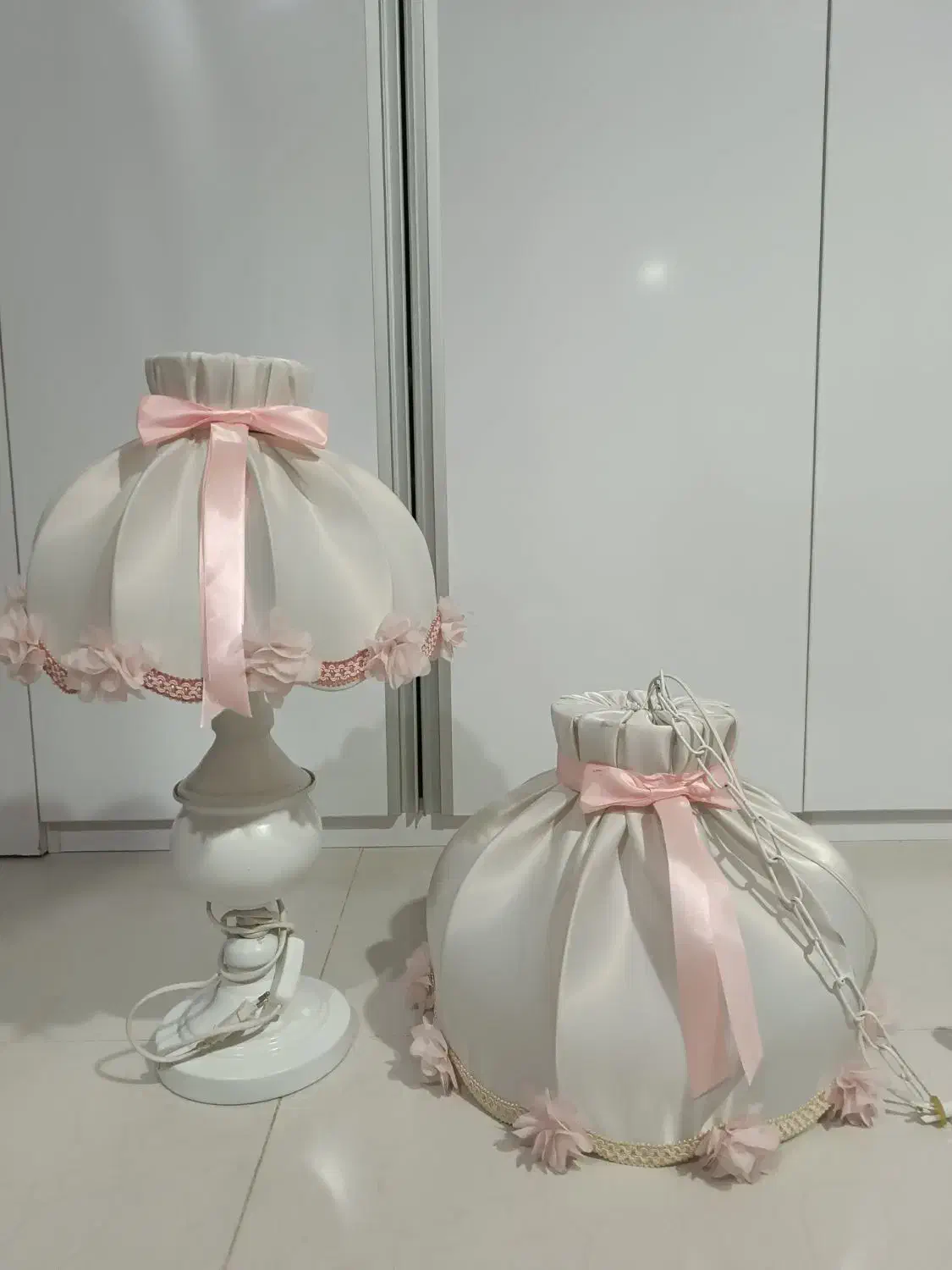 لوستر و آباژور ست پارچه ای شیک|لوستر و چراغ آویز|فردیس, قریشی|دیوار