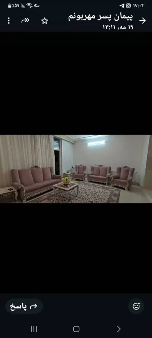 مبل هفت نفره در حد نو با میز و دو عدد گل میز|مبلمان خانگی و میز عسلی|آباده, |دیوار