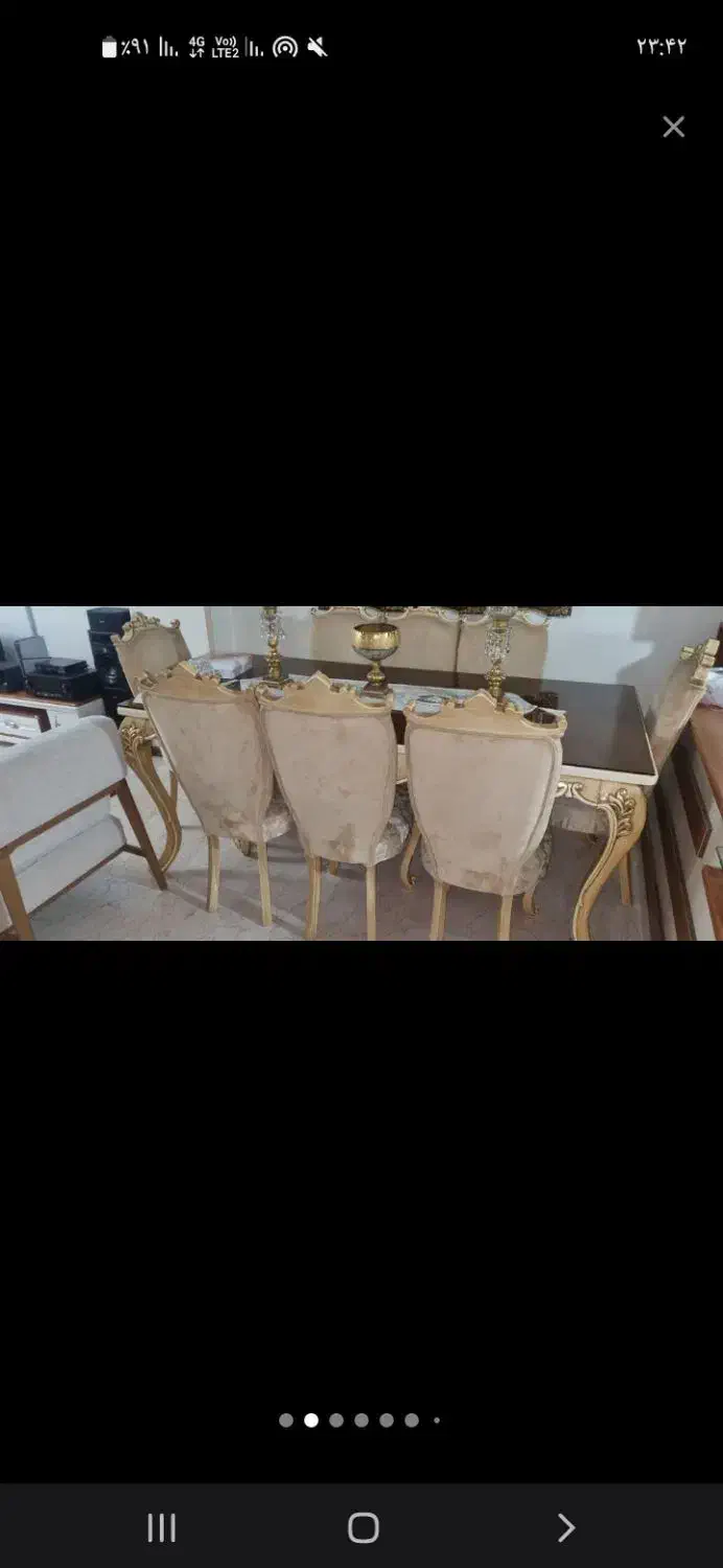 مبل ۹نفره به همراه غذاخوری۶نفره بامیزوعسلی|مبلمان خانگی و میز عسلی|همدان, |دیوار