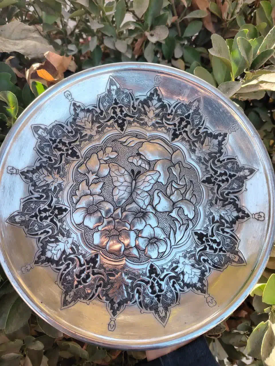 بشقاب مسی|کلکسیون اشیاء عتیقه|نیشابور, بنیاد شهید|دیوار