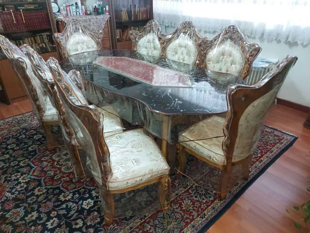ست مبل استیل سلطنتی 9 نفره با ناهارخوری 8 نفره|مبلمان خانگی و میز عسلی|تهران, شیخ هادی|دیوار