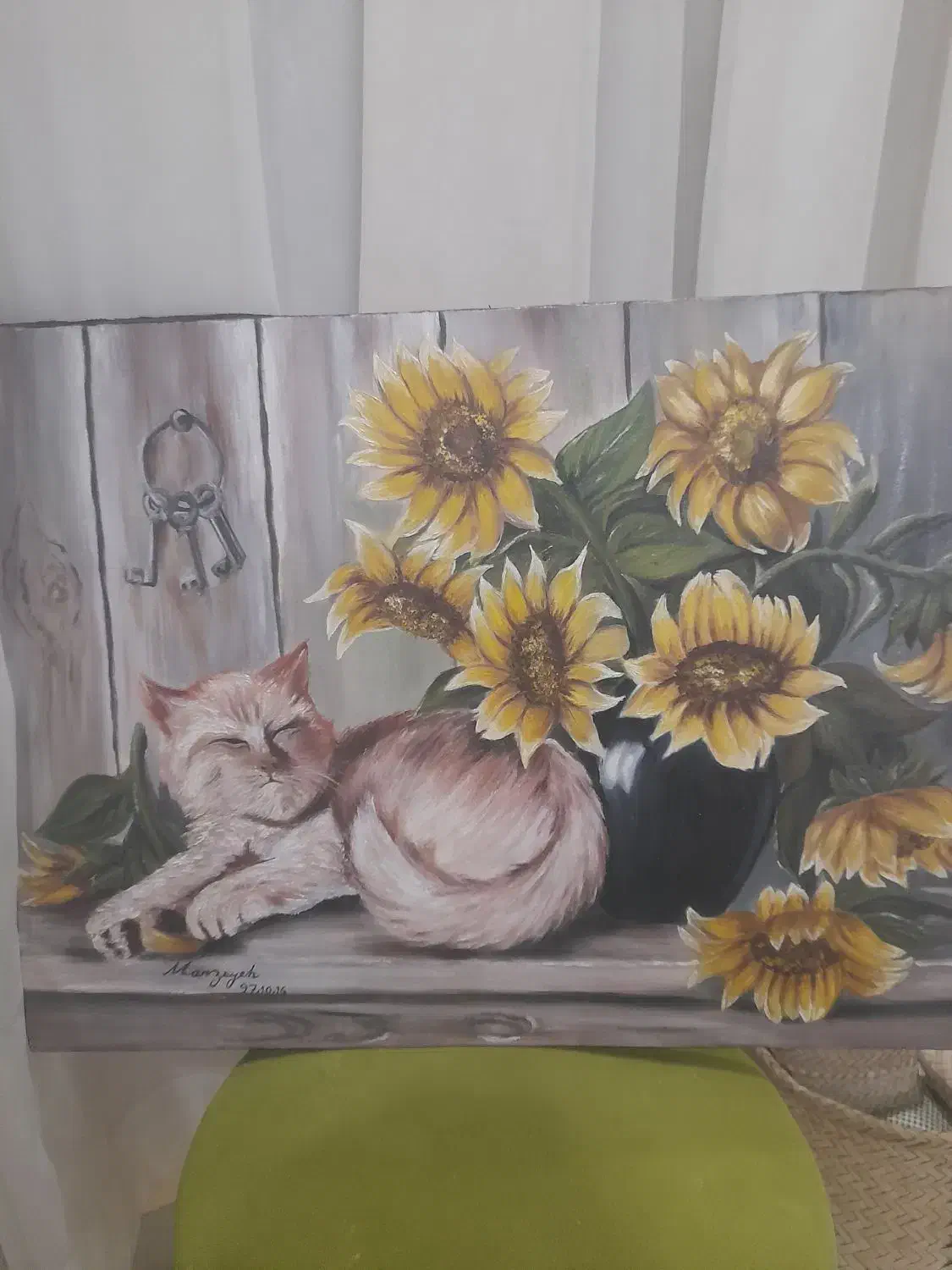 نقاشی رنگ روغن کار دست توافقی|تابلو، نقاشی، عکس|کیش, |دیوار