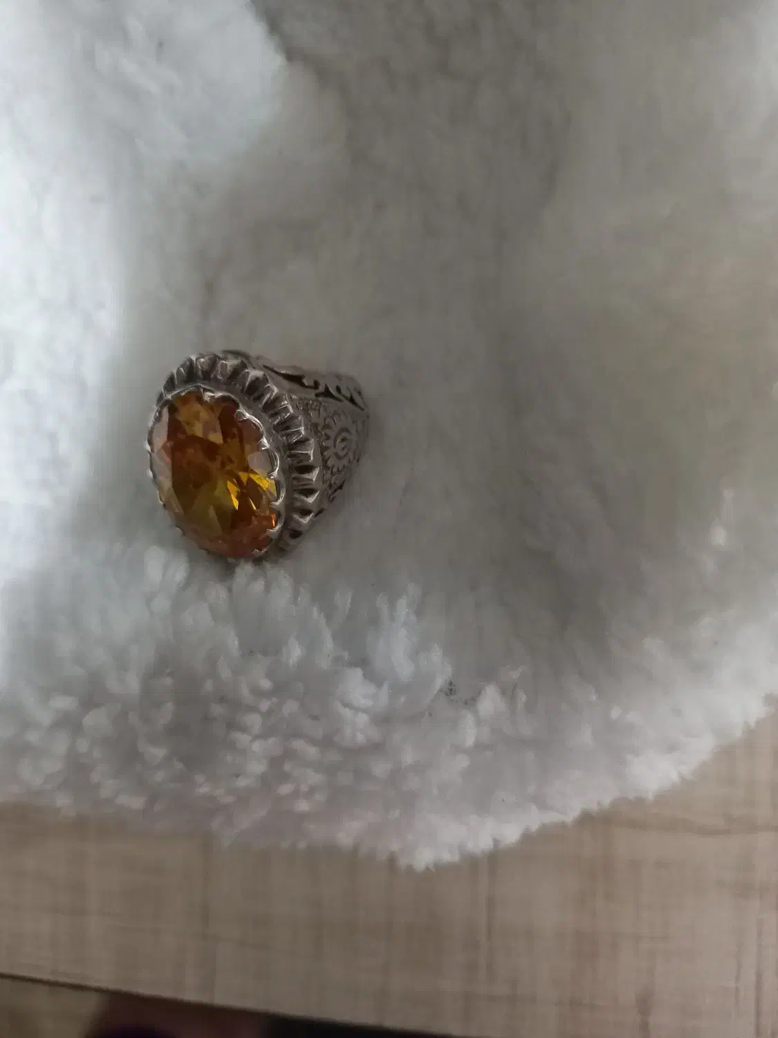 انگشتر نقره نگین سیترین|جواهرات|اسلام‌شهر, زرافشان|دیوار