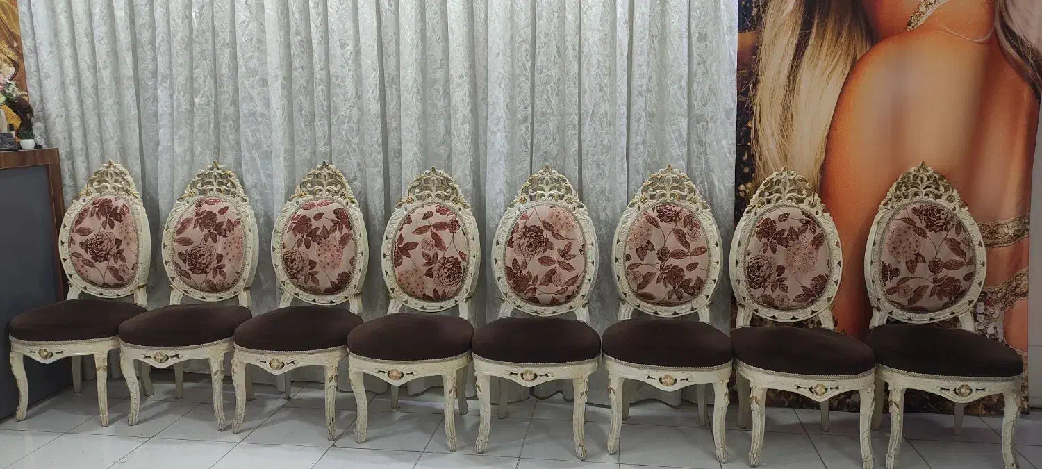 ۱۱عدد صندلی و ۱عدد میز کاری|میز و صندلی غذاخوری|قم, بکایی|دیوار